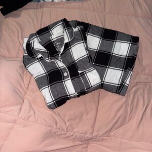 Sonoma Black and White Plaid Sleepwear Pants